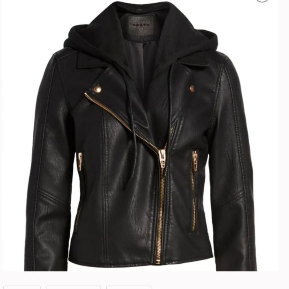 *NWT* Meant to Be Moto Jacket w/ Removable Hood